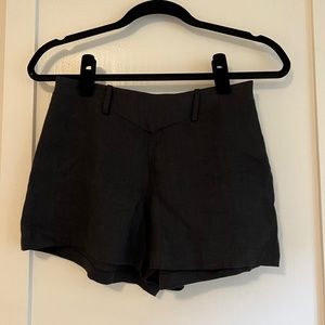 Reformation Black Linen High waisted Shorts